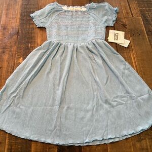 Dot Dot Smile size 7 girls blue smocked dress new